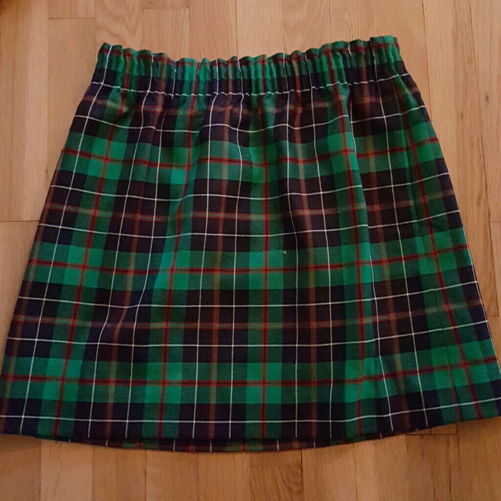 JCREW PLAID WOOL SKIRT